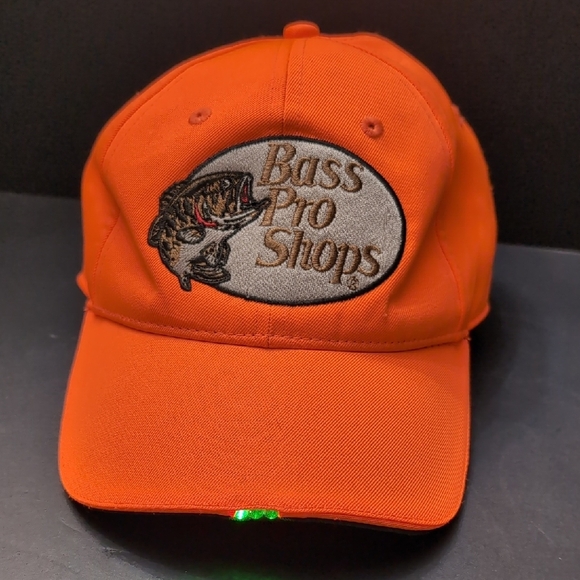 Bass Pro Shops,Gone Hunting Mens Orange Hat With Hi Beam Light. - Picture 1 of 10